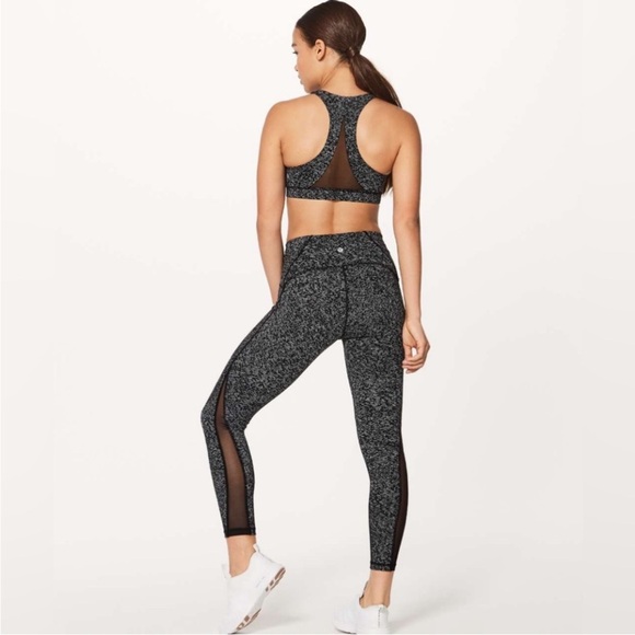 Lululemon Train Times 7/8 Pant 25" in Soundwave White Black / Black Size 6 - Picture 1 of 9